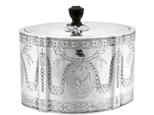 Antique George III Sterling Silver Locking Tea Caddy (1783)