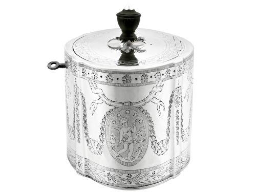fig 5. Antique George III Sterling Silver Locking Tea Caddy (1783)