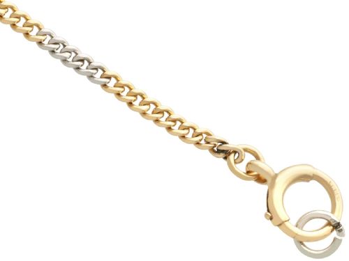 fig 1. Antique 18ct Yellow Gold and Platinum Ladies Fob Watch Chain Circa 1910