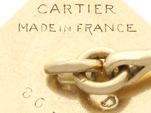 fig 4. Vintage 18ct Yellow Gold and Enamel Cufflinks by Cartier Circa 1945