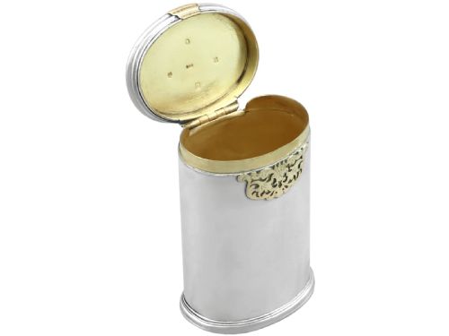 ANTIQUE VICTORIAN SCOTTISH STERLING SILVER AND 15CT YELLOW GOLD BOX - ADDITIONAL PHOTO 8