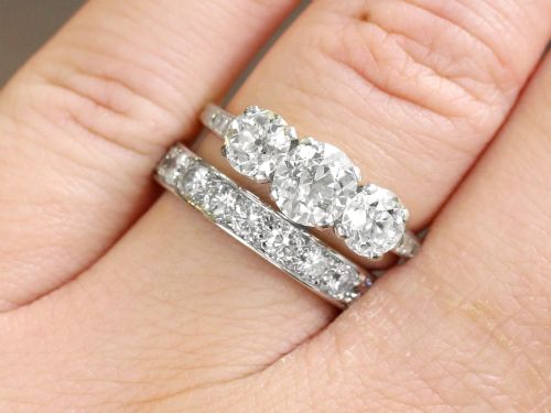fig 2. An 18ct white gold full eternity ring set with a continuous circle of round diamonds.