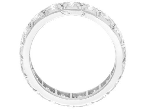 fig 5. A platinum full eternity ring set with a continuous band of round brilliant cut diamonds in claw settings.