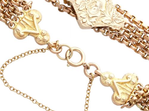 ANTIQUE 9CT YELLOW GOLD CHAIN BRACELET CIRCA 1890 - ADDITIONAL PHOTO 6
