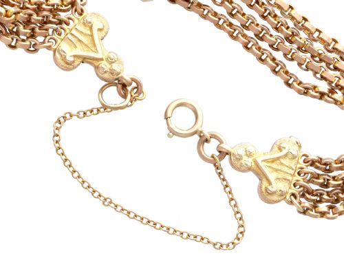 ANTIQUE 9CT YELLOW GOLD CHAIN BRACELET CIRCA 1890 - ADDITIONAL PHOTO 7
