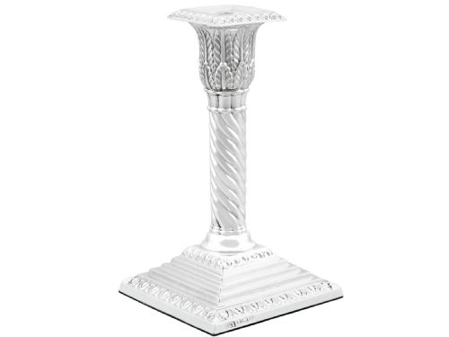 fig 4. Antique Victorian Sterling Silver Piano Candlesticks (1890)