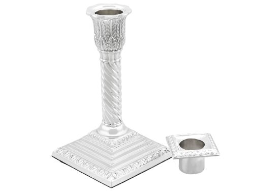 fig 5. Antique Victorian Sterling Silver Piano Candlesticks (1890)