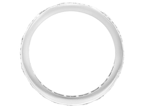 fig 5. An 18ct white gold full eternity ring set with a continuous circle of brilliant-cut diamonds and featuring a pierced inner gallery.