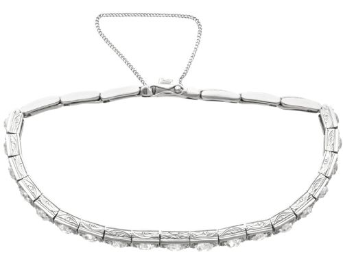 fig 4. Antique 7.85ct Diamond and 18ct White Gold Bracelet Circa 1915