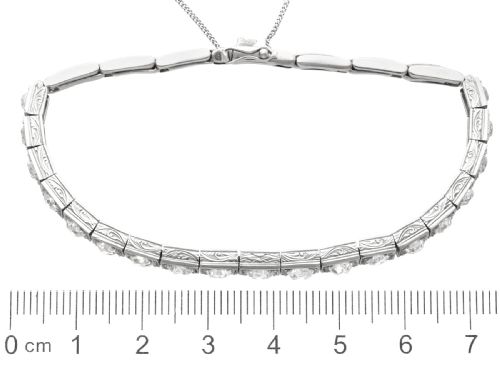fig 9. Antique 7.85ct Diamond and 18ct White Gold Bracelet Circa 1915