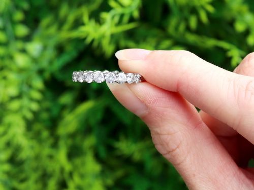 fig 1. Vintage 2.42ct Diamond and Platinum Full Eternity Ring Circa 1955