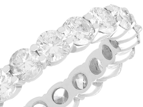 fig 3. Vintage 2.42ct Diamond and Platinum Full Eternity Ring Circa 1955