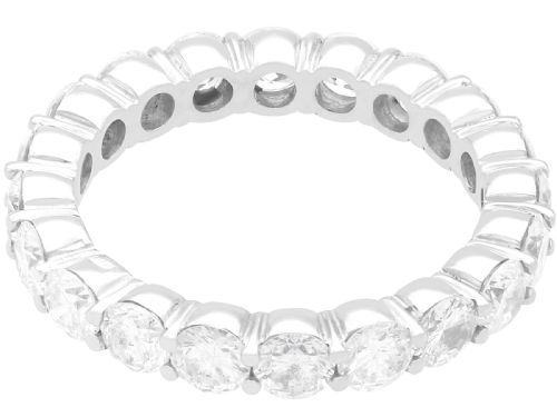fig 4. Vintage 2.42ct Diamond and Platinum Full Eternity Ring Circa 1955