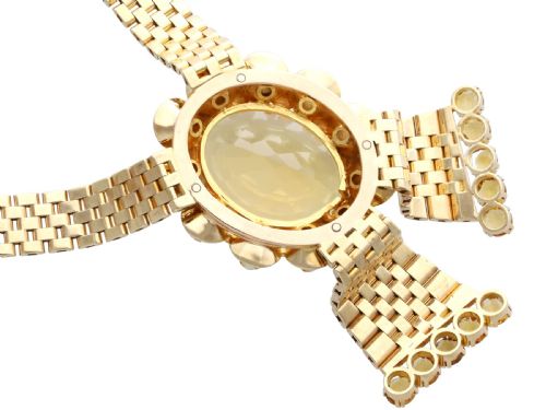 VINTAGE 6850CT CITRINE AND PEARL 9CT YELLOW GOLD NECKLACE 1957 - ADDITIONAL PHOTO 6