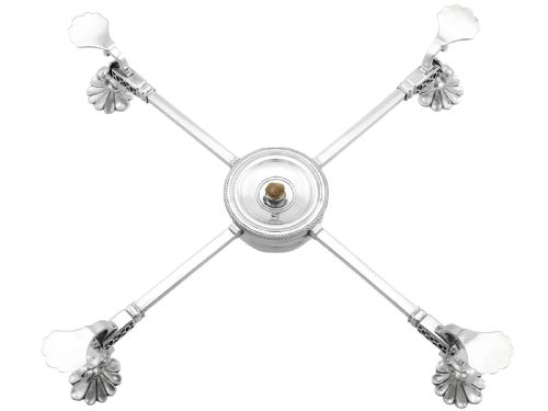 ANTIQUE GEORGE III STERLING SILVER DISH CROSS 1764