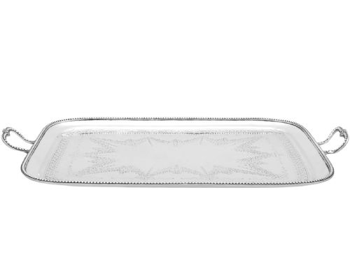 fig 1. Antique Victorian Sterling Silver Drinks/Liqueur Tray (1865)
