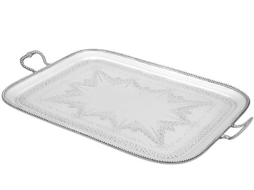 fig 2. Antique Victorian Sterling Silver Drinks/Liqueur Tray (1865)