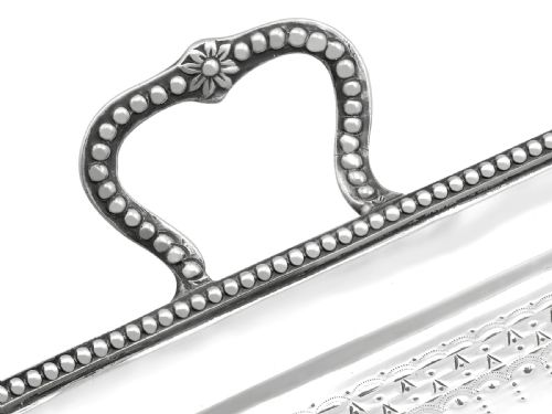 fig 4. Antique Victorian Sterling Silver Drinks/Liqueur Tray (1865)
