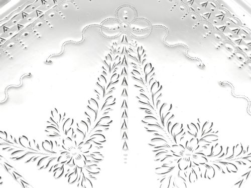fig 5. Antique Victorian Sterling Silver Drinks/Liqueur Tray (1865)