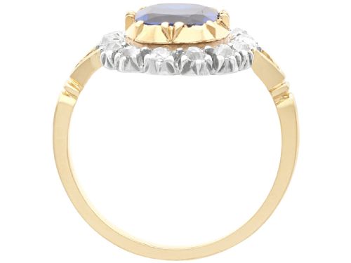 fig 5. Antique 1.20ct Burmese Sapphire and 0.56ct Diamond, 18ct Yellow Gold Ring Circa 1915
