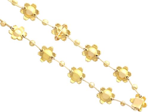 ANTIQUE VICTORIAN PEARL AND 18CT YELLOW GOLD NECKLACE BRACELET SET - ADDITIONAL PHOTO 8