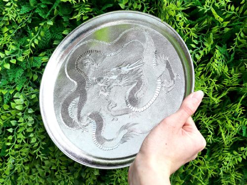 fig 1. Antique Chinese Export Silver Salver Circa 1890