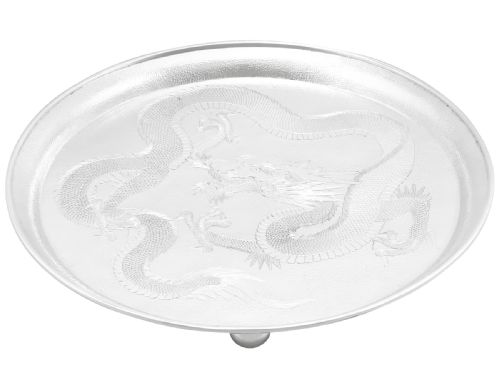 fig 2. Antique Chinese Export Silver Salver Circa 1890