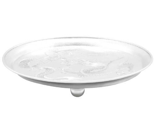 fig 4. Antique Chinese Export Silver Salver Circa 1890