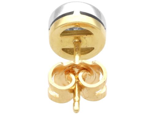 fig 6. Antique 1.37ct Diamond and 18ct Yellow Gold Stud Earrings Circa 1920