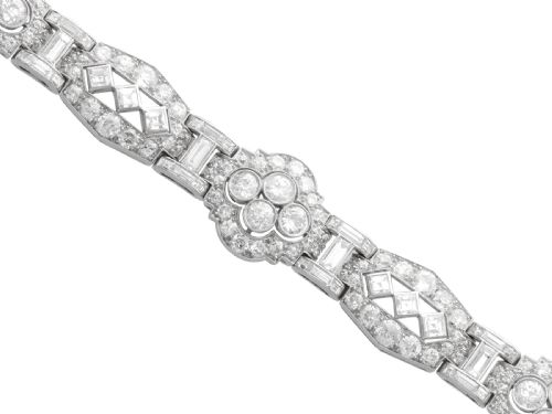 ANTIQUE ART DECO 1836CT DIAMOND AND PLATINUM BRACELET CIRCA 1920 - ADDITIONAL PHOTO 4