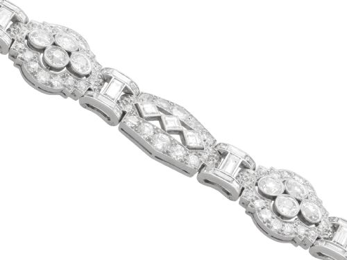 ANTIQUE ART DECO 1836CT DIAMOND AND PLATINUM BRACELET CIRCA 1920 - ADDITIONAL PHOTO 5