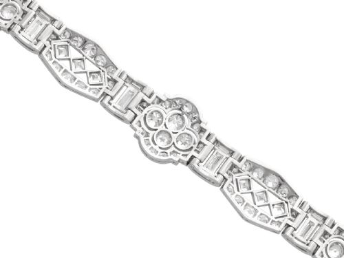 ANTIQUE ART DECO 1836CT DIAMOND AND PLATINUM BRACELET CIRCA 1920 - ADDITIONAL PHOTO 6