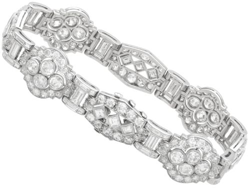 ANTIQUE ART DECO 1836CT DIAMOND AND PLATINUM BRACELET CIRCA 1920 - ADDITIONAL PHOTO 7