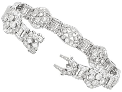ANTIQUE ART DECO 1836CT DIAMOND AND PLATINUM BRACELET CIRCA 1920 - ADDITIONAL PHOTO 8