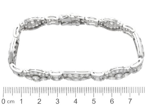 ANTIQUE ART DECO 1836CT DIAMOND AND PLATINUM BRACELET CIRCA 1920 - ADDITIONAL PHOTO 9