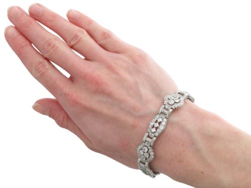 ANTIQUE ART DECO 1836CT DIAMOND AND PLATINUM BRACELET CIRCA 1920 - ADDITIONAL PHOTO 11
