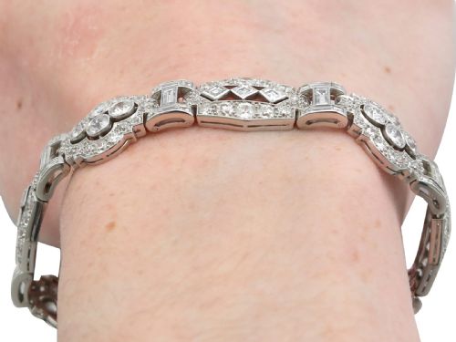 ANTIQUE ART DECO 1836CT DIAMOND AND PLATINUM BRACELET CIRCA 1920 - ADDITIONAL PHOTO 13