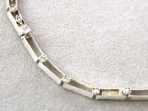 ANTIQUE FRENCH 850CT DIAMOND 9K GOLD AND SILVER NECKLACE CIRCA 1860 - ADDITIONAL PHOTO 7