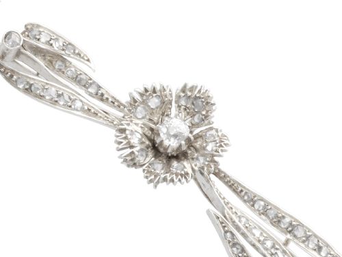 ANTIQUE FRENCH 850CT DIAMOND 9K GOLD AND SILVER NECKLACE CIRCA 1860 - ADDITIONAL PHOTO 11