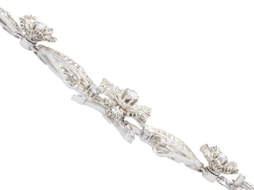 ANTIQUE FRENCH 850CT DIAMOND 9K GOLD AND SILVER NECKLACE CIRCA 1860 - ADDITIONAL PHOTO 12