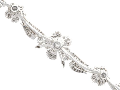 ANTIQUE FRENCH 850CT DIAMOND 9K GOLD AND SILVER NECKLACE CIRCA 1860 - ADDITIONAL PHOTO 13