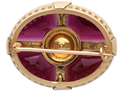 ANTIQUE 2652CT GARNET 123CT DIAMOND PEARL AND 15CT YELLOW GOLD JEWELLERY SUITE CIRCA 1890 - ADDITIONAL PHOTO 9