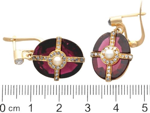 ANTIQUE 2652CT GARNET 123CT DIAMOND PEARL AND 15CT YELLOW GOLD JEWELLERY SUITE CIRCA 1890 - ADDITIONAL PHOTO 12