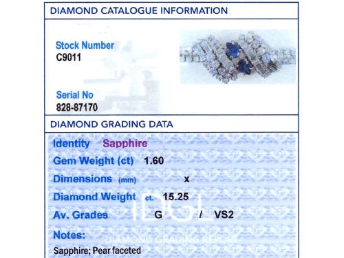 VINTAGE FRENCH IMPORT 160CT CEYLON SAPPHIRE 1525CT DIAMOND AND PLATINUM BRACELET CIRCA 1950 - ADDITIONAL PHOTO 12