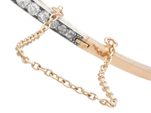 ANTIQUE 290CT RUBY AND 412CT DIAMOND 18CT ROSE GOLD BANGLE CIRCA 1890 - ADDITIONAL PHOTO 11