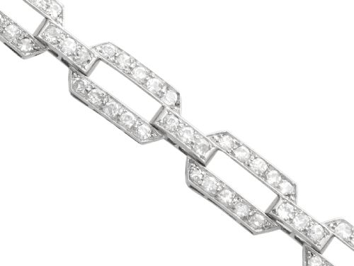 fig 4. Antique Art Deco 7.80ct Diamond and Platinum Bracelet Circa 1920