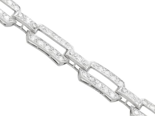 fig 5. Antique Art Deco 7.80ct Diamond and Platinum Bracelet Circa 1920