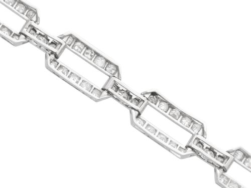fig 6. Antique Art Deco 7.80ct Diamond and Platinum Bracelet Circa 1920