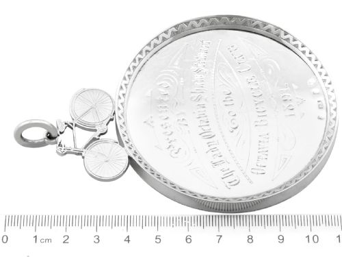 ANTIQUE VICTORIAN SCOTTISH STERLING SILVER CYCLING MEDALLION - ADDITIONAL PHOTO 16