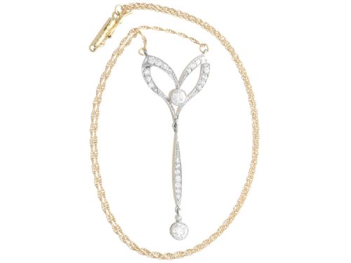 fig 3. Antique 1.30ct Diamond and 15ct Yellow Gold Pendant Circa 1920